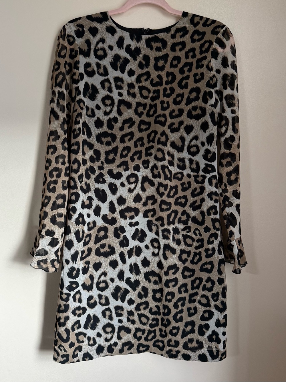 Banana Republic Leopard Print Dress with Bell Sleeves Size 4